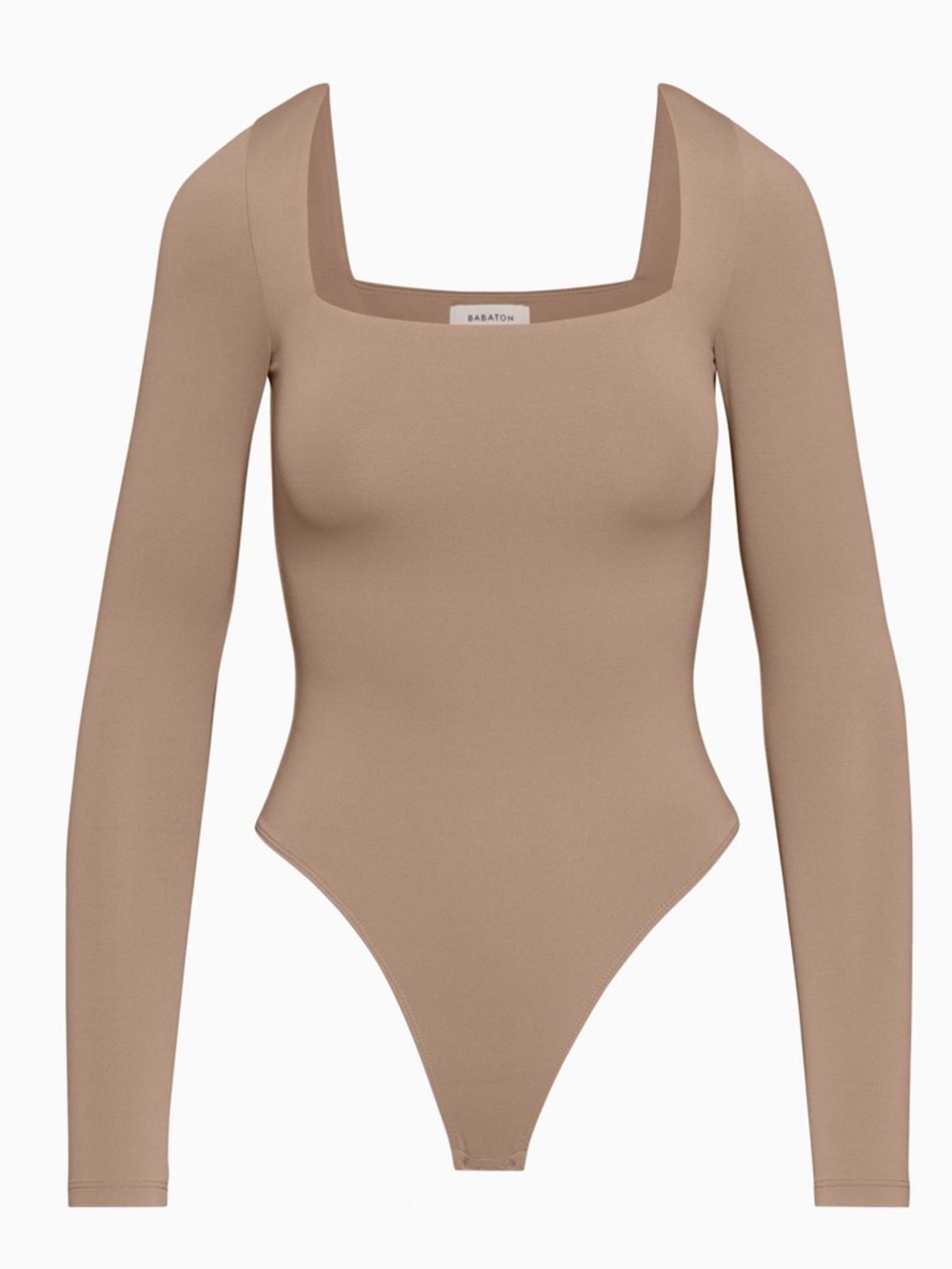 Babaton Square Neck Long-Sleeve Bodysuit - Taupe - Picture 3 of 9